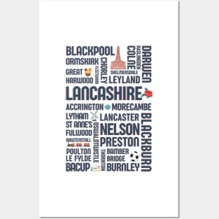 Lancashire places - Northern towns - British tourism - Ex pat Posters and Art